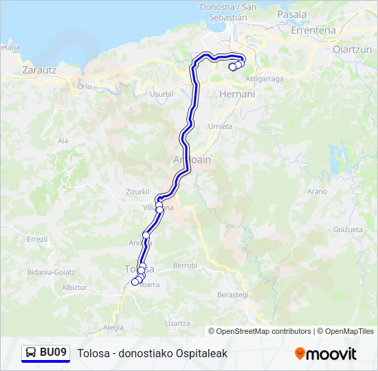 BU09 Bus Line Map