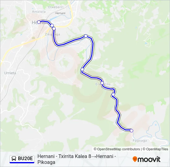 BU20E Bus Line Map