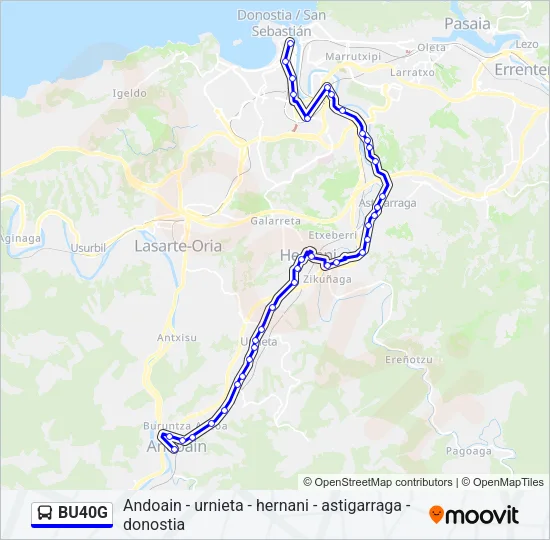 BU40G Bus Line Map