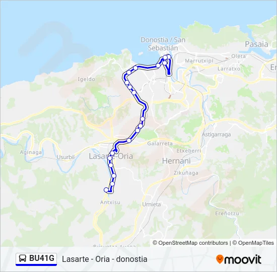 BU41G Bus Line Map