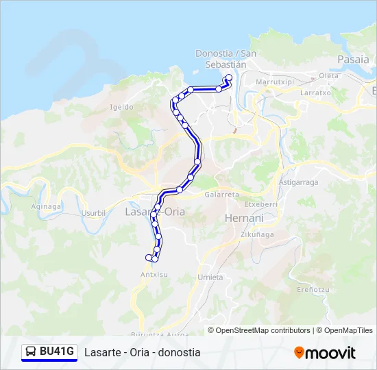 BU41G Bus Line Map