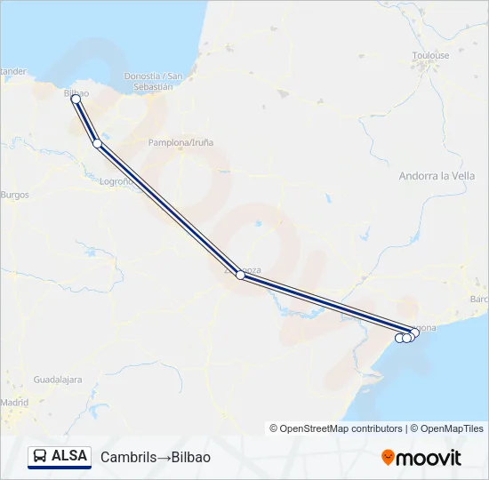 ALSA Bus Line Map