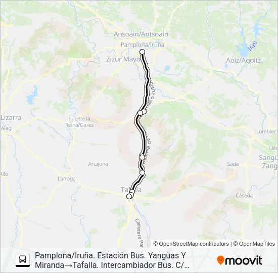 LÍNEA SAN FERMÍN NAV002 Bus Line Map
