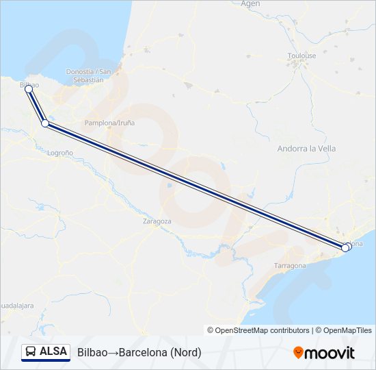 ALSA Bus Line Map