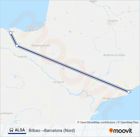ALSA Bus Line Map