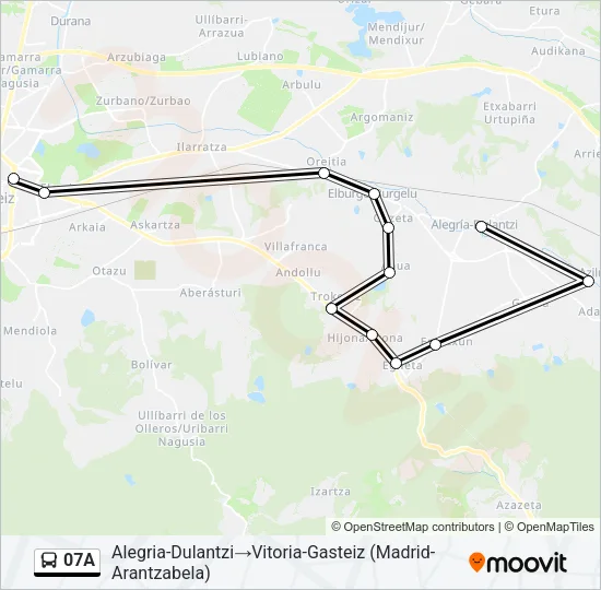 07A Bus Line Map