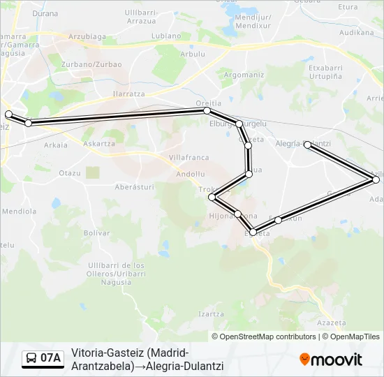 07A Bus Line Map
