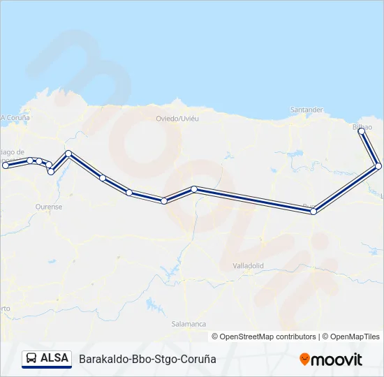 ALSA Bus Line Map