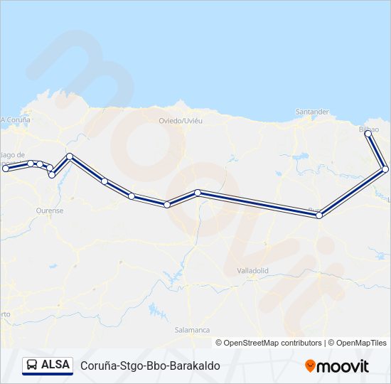 ALSA Bus Line Map