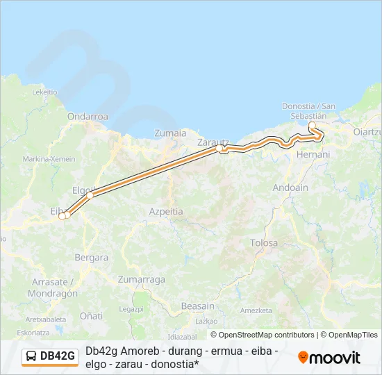 DB42G Bus Line Map
