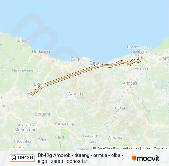 DB42G Bus Line Map