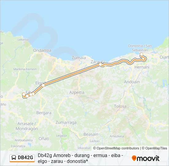 DB42G Bus Line Map