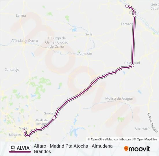 ALVIA Train Line Map