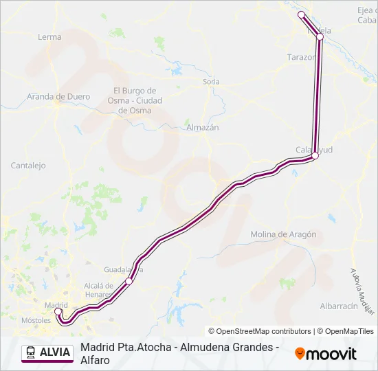 ALVIA Train Line Map