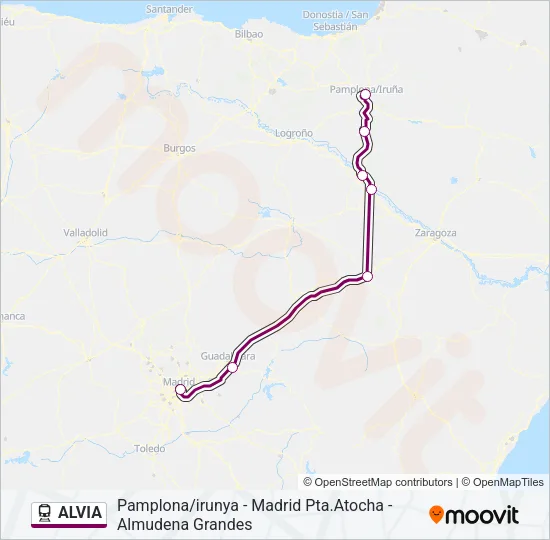 ALVIA Train Line Map