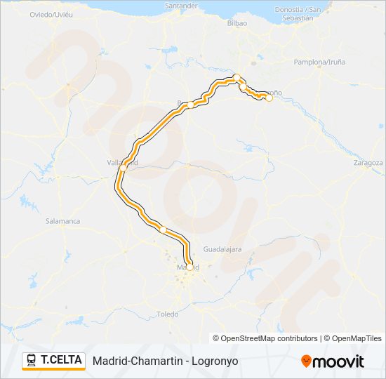 T.CELTA Train Line Map