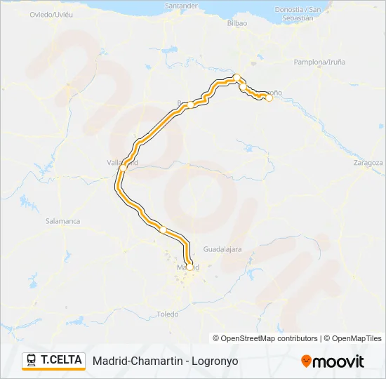 T.CELTA Train Line Map