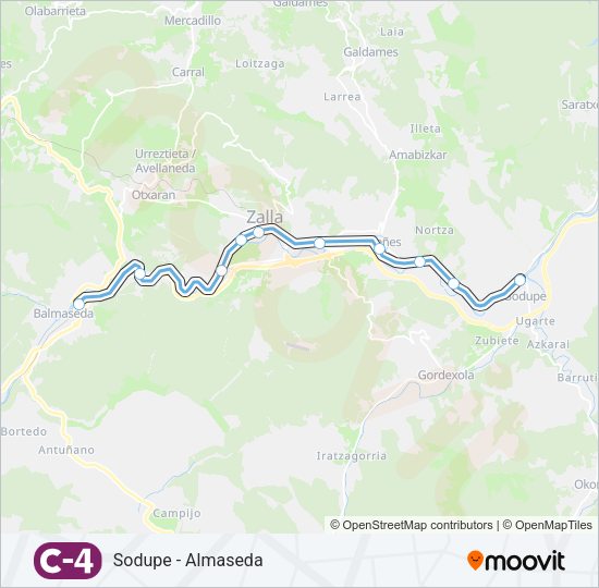 C4 Train Line Map