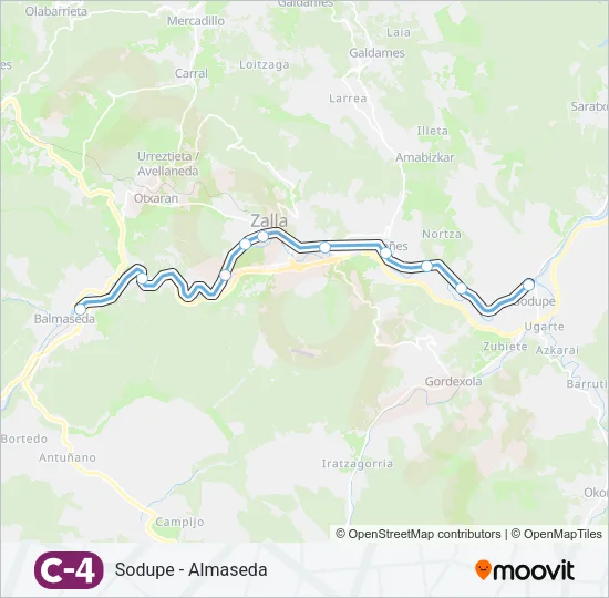 C4 Train Line Map