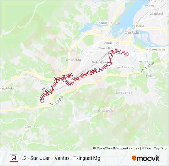 L2-VENTAS Bus Line Map