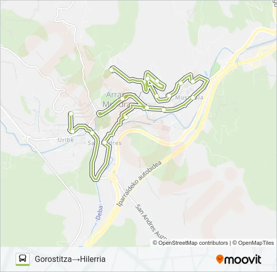 URBANO ARR Bus Line Map