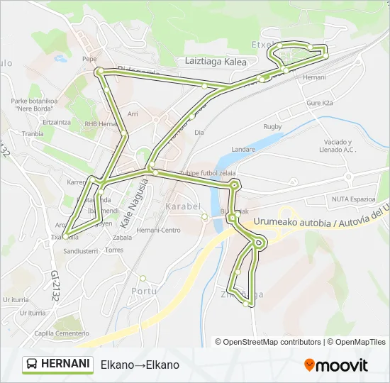HERNANI Bus Line Map