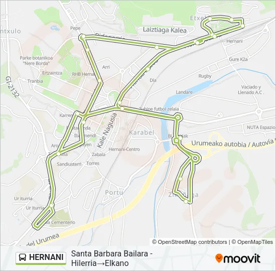 HERNANI Bus Line Map