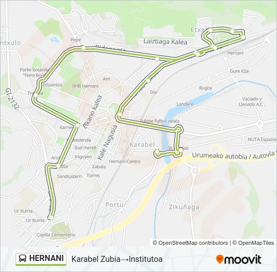 HERNANI Bus Line Map