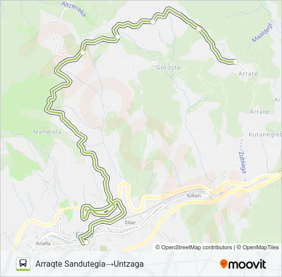 60-ARRATE Bus Line Map