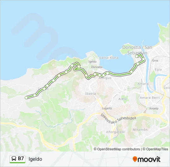 B7 Bus Line Map