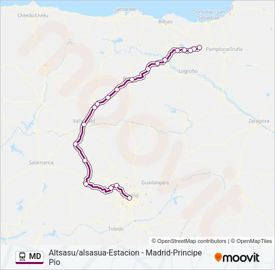 MD Train Line Map