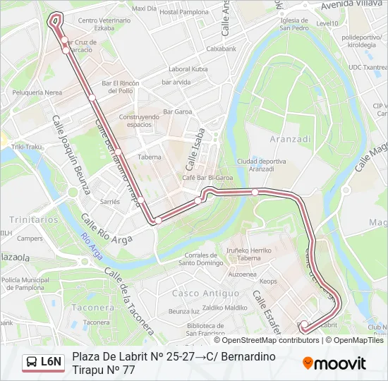 L6N Bus Line Map