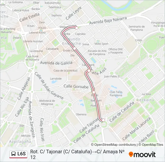 L6S bus Mapa de línia