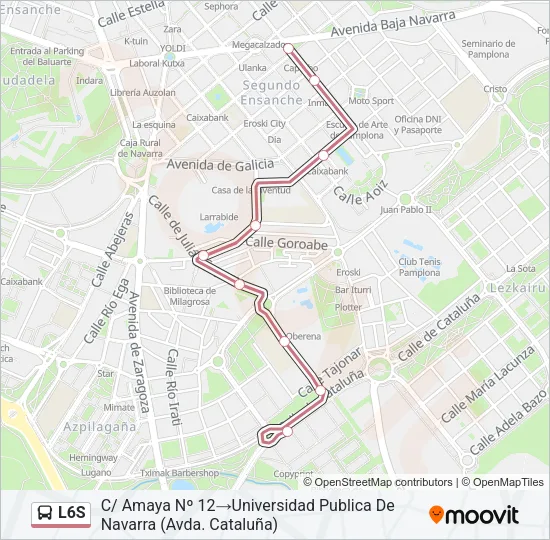 L6S Bus Line Map