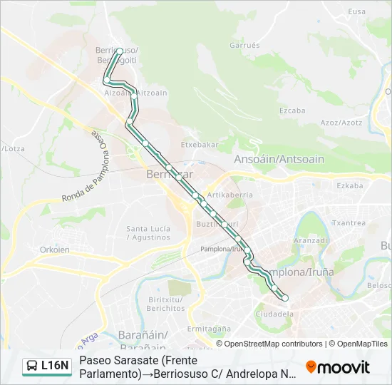 L16N Bus Line Map