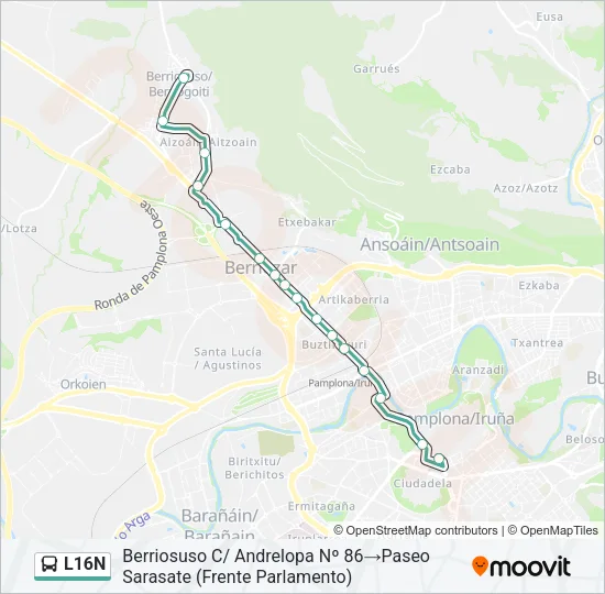 L16N Bus Line Map