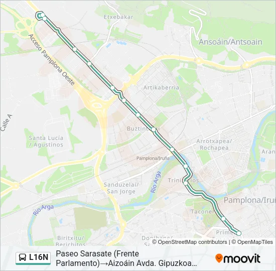 L16N Bus Line Map