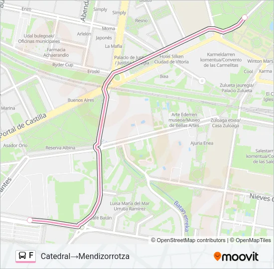 F Bus Line Map