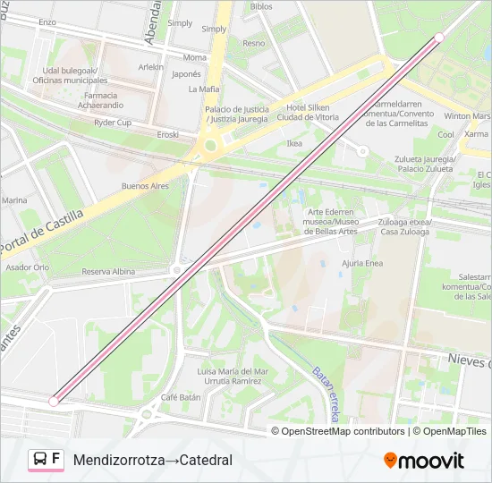 F Bus Line Map