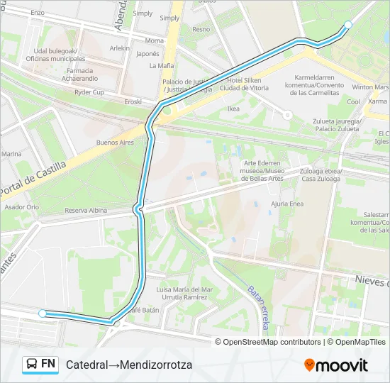 FN Bus Line Map