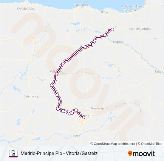 REG.EXP. Train Line Map