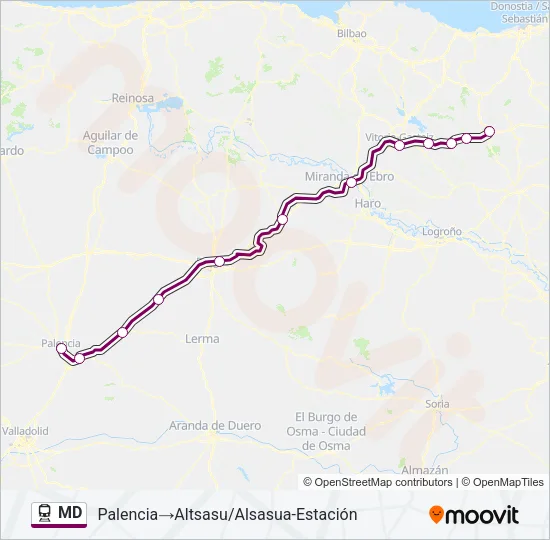 MD tren Mapa de línia