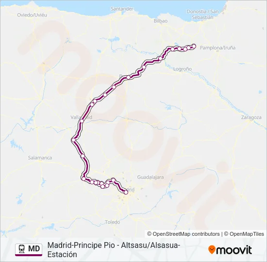 MD Train Line Map