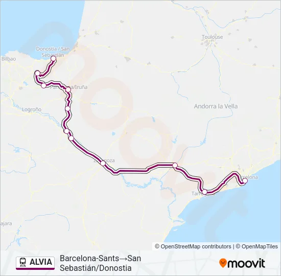ALVIA Train Line Map