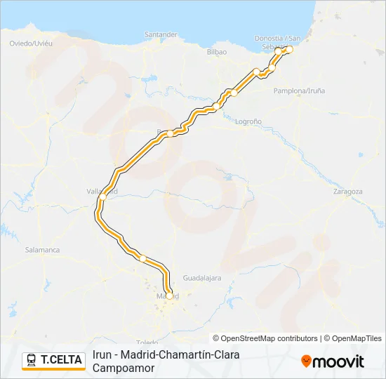 T.CELTA Train Line Map