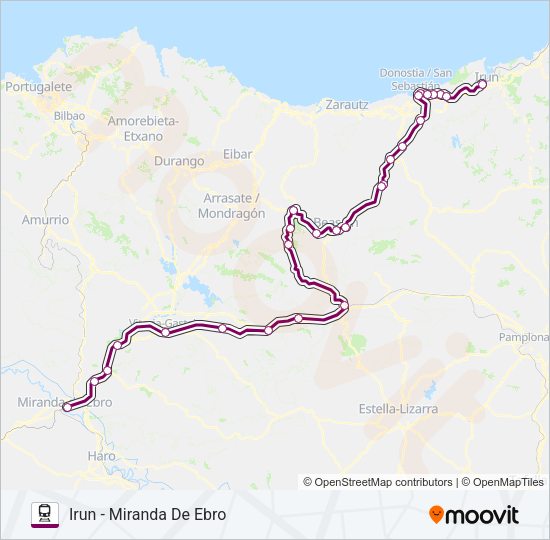 REG.EXP. Train Line Map