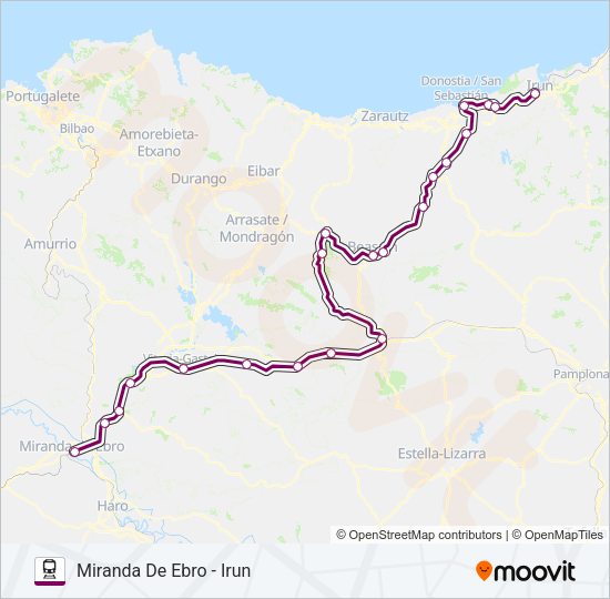 REG.EXP. Train Line Map