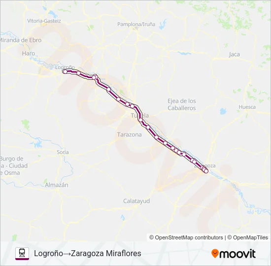 REG.EXP. Train Line Map