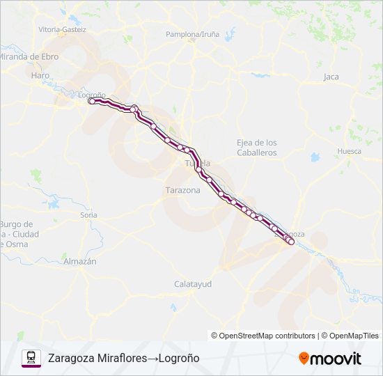 REG.EXP. Train Line Map