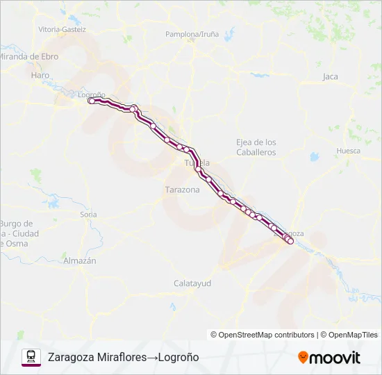 REG.EXP. Train Line Map